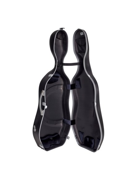 BAM ITALIA SUP1005XLNS CUSTODIA HIGHTECH SUPREME IN POLICARBONATO PER VIOLONCELLO - BLACK - SILVER VERSION