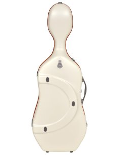 BAM ITALIA SUP1005XLWO CUSTODIA HIGHTECH SUPREME ICE IN POLICARBONATO PER VIOLONCELLO - WHITE - ORANGE VERSION 2