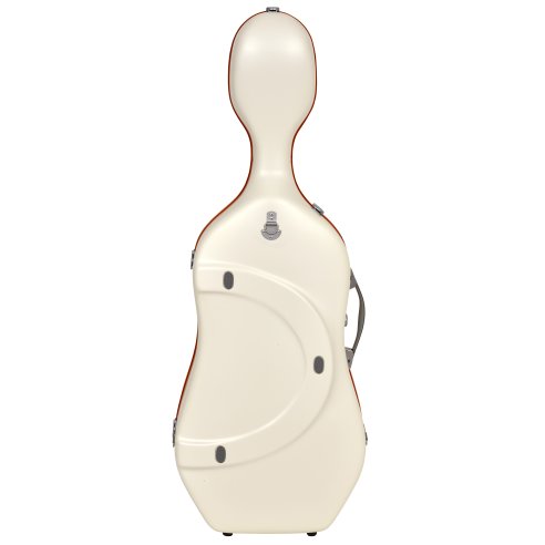 BAM ITALIA SUP1005XLWO CUSTODIA HIGHTECH SUPREME ICE IN POLICARBONATO PER VIOLONCELLO - WHITE - ORANGE VERSION