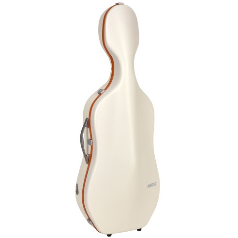 BAM ITALIA SUP1005XLWO CUSTODIA HIGHTECH SUPREME ICE IN POLICARBONATO PER VIOLONCELLO - WHITE - ORANGE VERSION