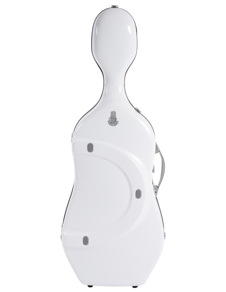 BAM ITALIA SUP1005XLWS CUSTODIA HIGHTECH SUPREME ICE IN POLICARBONATO PER VIOLONCELLO - WHITE - SILVER VERSION