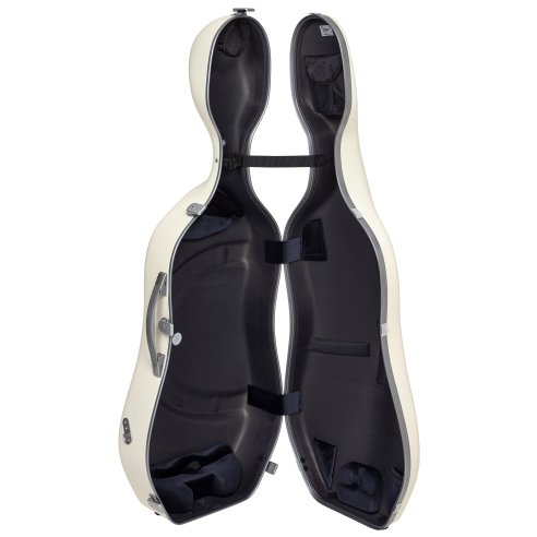 BAM ITALIA SUP1005XLWS CUSTODIA HIGHTECH SUPREME ICE IN POLICARBONATO PER VIOLONCELLO - WHITE - SILVER VERSION