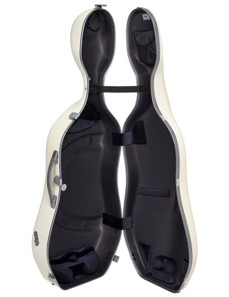 BAM ITALIA SUP1005XLWS CUSTODIA HIGHTECH SUPREME ICE IN POLICARBONATO PER VIOLONCELLO - WHITE - SILVER VERSION