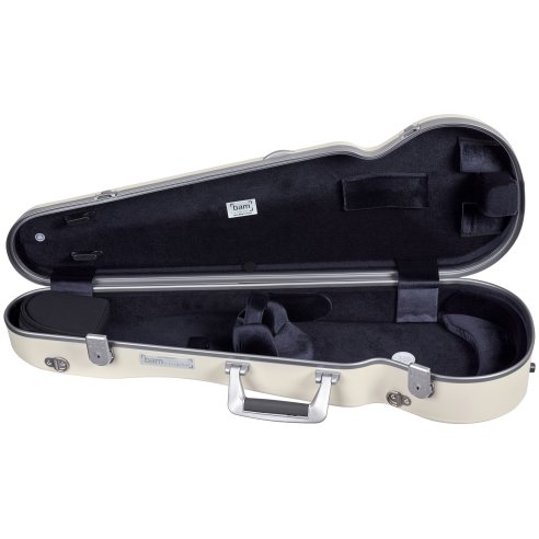 BAM ITALIA SUP2002XLWS CUSTODIA HIGHTECH SUPREME ICE CONTOURED IN POLICARBONATO PER VIOLINO - WHITE - SILVER VERSION