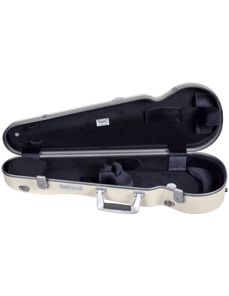 BAM ITALIA SUP2002XLWS CUSTODIA HIGHTECH SUPREME ICE CONTOURED IN POLICARBONATO PER VIOLINO - WHITE - SILVER VERSION