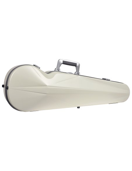 BAM ITALIA SUP2002XLWS CUSTODIA HIGHTECH SUPREME ICE CONTOURED IN POLICARBONATO PER VIOLINO - WHITE - SILVER VERSION