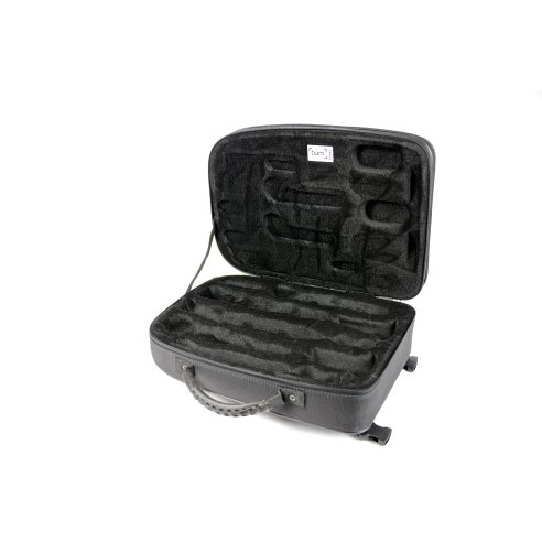 BAM ITALIA TREK3028SA CUSTODIA NEW TREKKING PER 2 CLARINETTI SIB E LA - BRUSHED ALUMINIUM