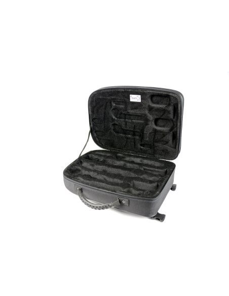 BAM ITALIA TREK3028SA CUSTODIA NEW TREKKING PER 2 CLARINETTI SIB E LA - BRUSHED ALUMINIUM
