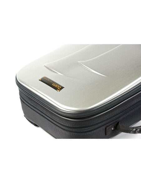 BAM ITALIA TREK3028SA CUSTODIA NEW TREKKING PER 2 CLARINETTI SIB E LA - BRUSHED ALUMINIUM