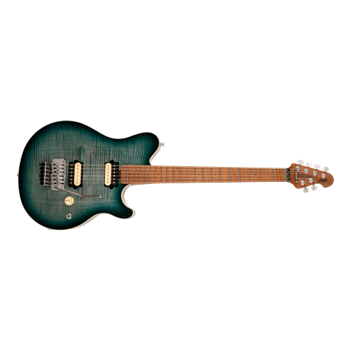 MUSIC MAN AXIS SS HH TREM YUCATAN BLUE FLAME ROASTED