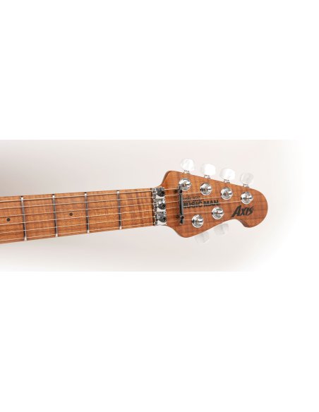 MUSIC MAN AXIS SS HH TREM YUCATAN BLUE FLAME ROASTED