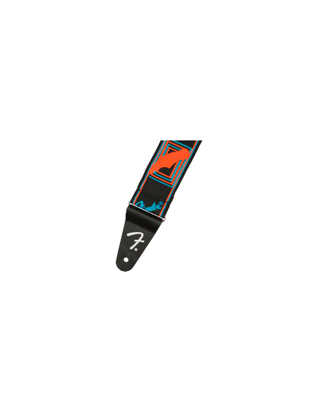FENDER STRAP NEON MONOGRAM BLUE/ORANGE