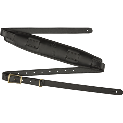 FENDER STRAP MUSTANG SADDLE BLACK LONG