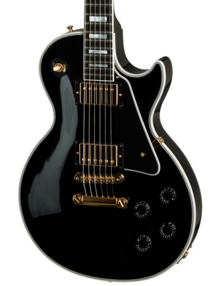 GIBSON LES PAUL CUSTOM EBONY W/EBONY BOARD