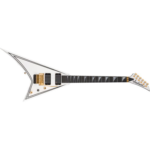 JACKSON MJ SRS RR24 MG WHITE W/BLACK PINSTRIPES + CASE