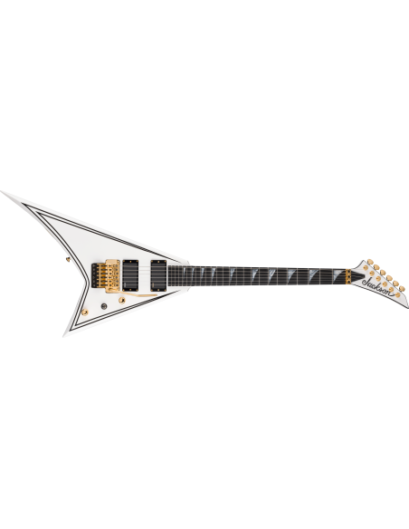 JACKSON MJ SRS RR24 MG WHITE W/BLACK PINSTRIPES + CASE