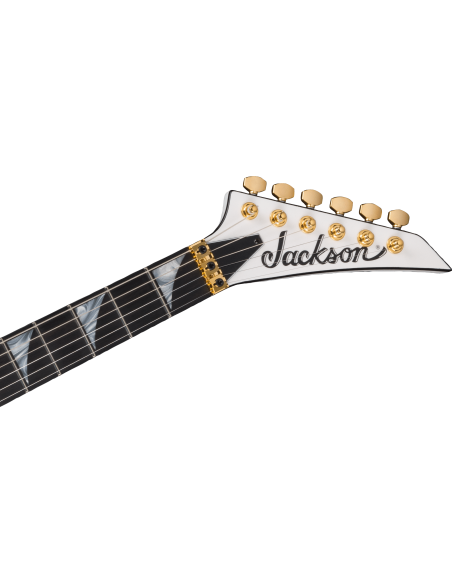 JACKSON MJ SRS RR24 MG WHITE W/BLACK PINSTRIPES + CASE