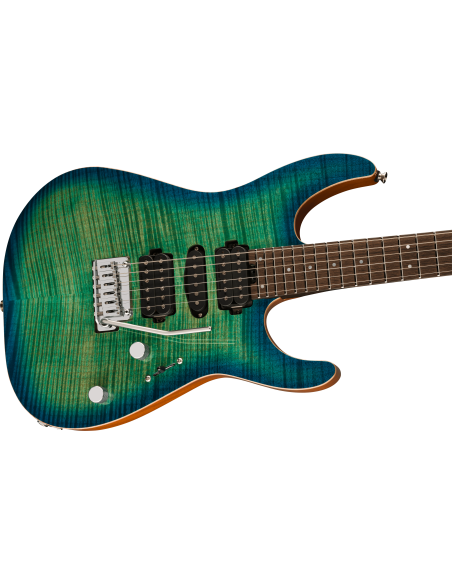 CHARVEL MJ DK24 HSH CARRIBEAN BURST W/CASE