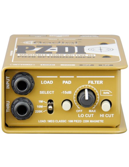 RADIAL PZ-DI DI BOX OTTIMIZZATA PER SEGNALI PIEZO ELETTRICI