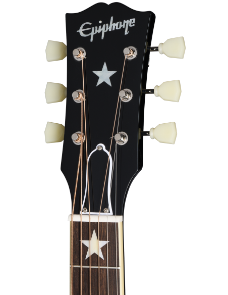 EPIPHONE J-180 LS EBONY W/CASE
