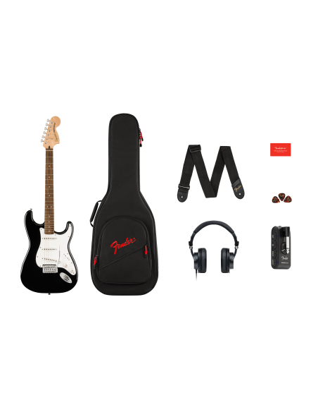 SQUIER AFFINITY STRAT PACK BLACK MUSTANG MICRO