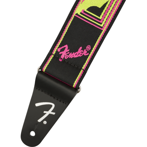 FENDER STRAP NEON MONOGRAM YELLOW/PINK