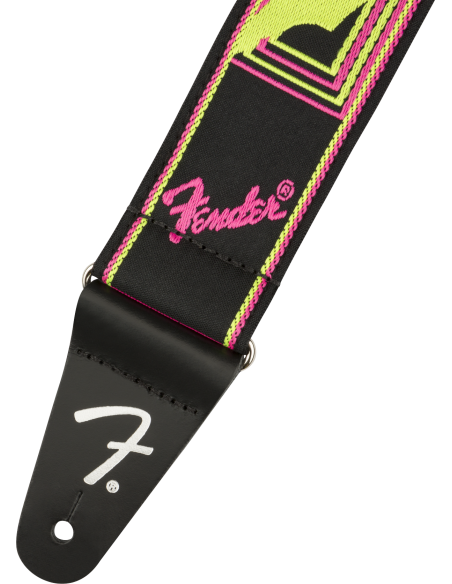 FENDER STRAP NEON MONOGRAM YELLOW/PINK