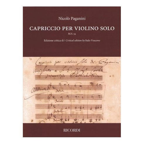 PAGANINI  CAPRICCIO PER VIOLINO SOLO M.S.54