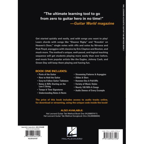 HAL LEONARD ACOUSTIC GUITAR TAB METHOD