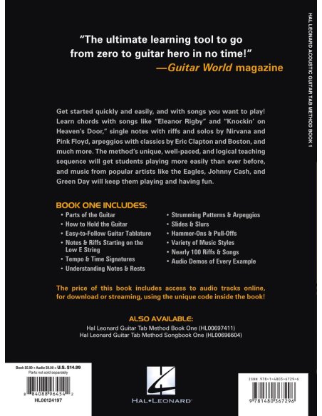 HAL LEONARD ACOUSTIC GUITAR TAB METHOD