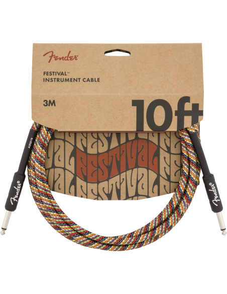 FENDER CABLE 10' RAINBOW