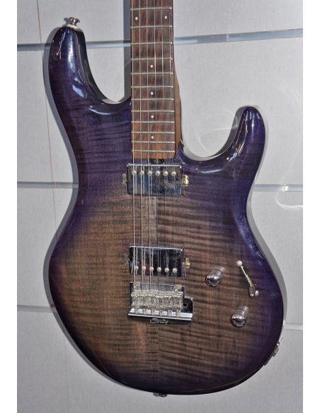 STERLING BY MUSIC MAN LUKE HH TREM FLAME BLUEBERRY BURST