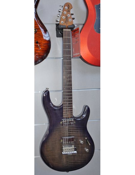 STERLING BY MUSIC MAN LUKE HH TREM FLAME BLUEBERRY BURST
