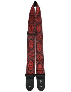 PERRI'S STRAP TWS-7071 RED BLACK CROSS JACQUARD