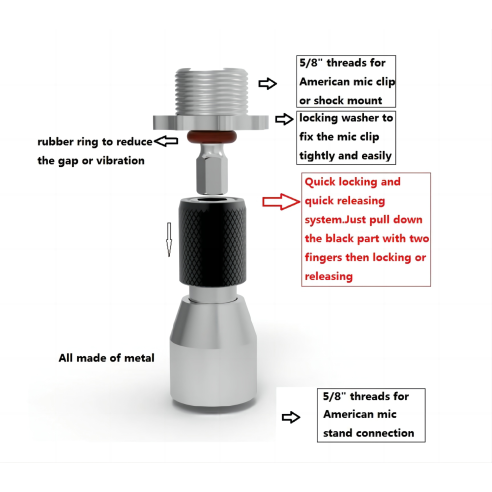 APEXTONE AP-QL01 ADATTATORE MIC A SGANCIO RAPIDO