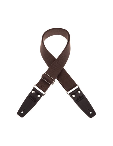 MAGRABO' STRIPE SC ENTRY MARRONE 5CM TERMINALI NERO FIBBIA ARGENTO