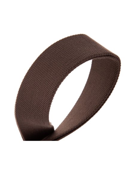 MAGRABO' STRIPE SC ENTRY MARRONE 5CM TERMINALI NERO FIBBIA ARGENTO