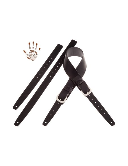MAGRABO' TWIN BUCKLE TC CORE NERO 7cm FIBBIE CLASSIC ARGENTO