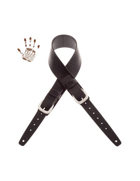 MAGRABO' TWIN BUCKLE TC CORE NERO 7cm FIBBIE CLASSIC ARGENTO