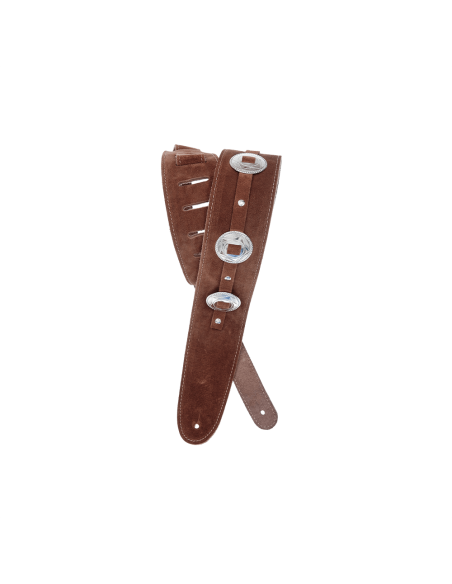 D'ADDARIO STRAP CONCHOS BROWN