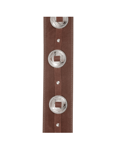 D'ADDARIO STRAP CONCHOS BROWN 2