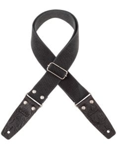 MAGRABO' STRIPE SC ENTRY OLDED NERO 5CM TERMINALI EMBOSS. FLORES NERO  FIBBIA AR