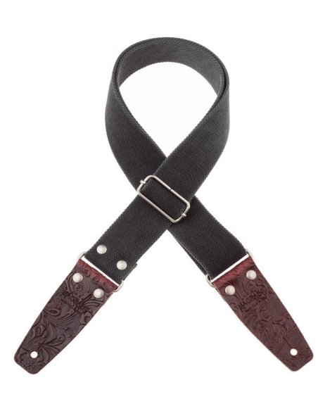 MAGRABO' STRIPE SC ENTRY OLDED NERO 5CM TERMINALI EMBOSS. FLORES BORDEAUX