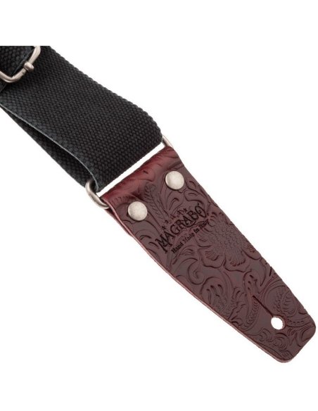 MAGRABO' STRIPE SC ENTRY OLDED NERO 5CM TERMINALI EMBOSS. FLORES BORDEAUX