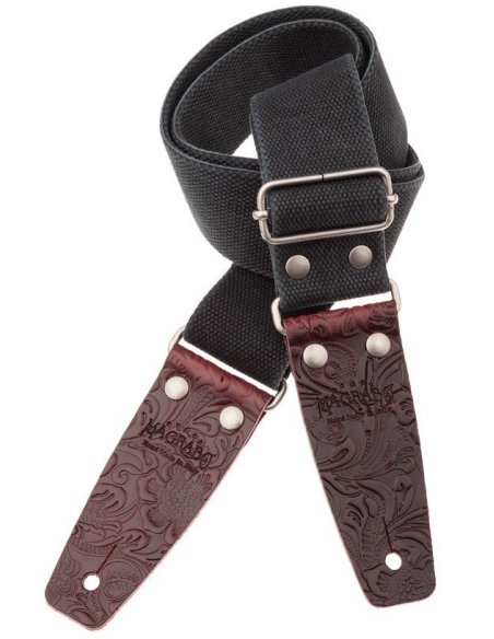 MAGRABO' STRIPE SC ENTRY OLDED NERO 5CM TERMINALI EMBOSS. FLORES BORDEAUX