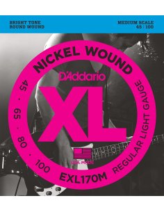 D'ADDARIO EXL170M XL 45-100 MEDIUM SCALE