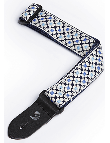 D'ADDARIO STRAP UKULELE BLUE FLOWERS