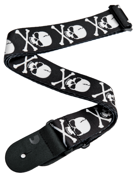 D'ADDARIO STRAP SKULL AND CROSS BONE