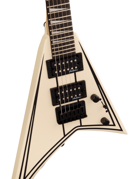 JACKSON JS1X RR MINION VINTAGE WHITE W/BLACK BEVELS