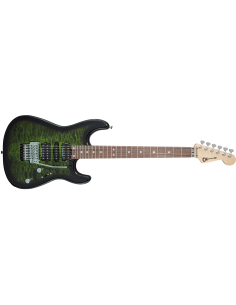 CHARVEL MJ SAN DIMAS S1 HSH FR PF QM TRASPARENT GREEN BURST